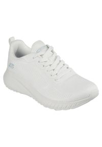 skechers - Buty do chodzenia damskie Skechers 117209SAGE. Kolor: biały. Materiał: guma, materiał, tkanina, syntetyk. Szerokość cholewki: normalna. Sport: turystyka piesza