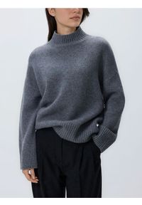 Reserved - Wełniany sweter - szary. Kolor: szary. Materiał: wełna #1