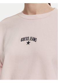 Guess Jeans Bluza W6YQ03 K3828 Różowy Regular Fit. Kolor: różowy. Materiał: bawełna #5