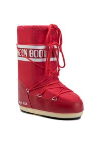 Śniegowce Moon Boot. Kolor: czerwony. Materiał: nylon