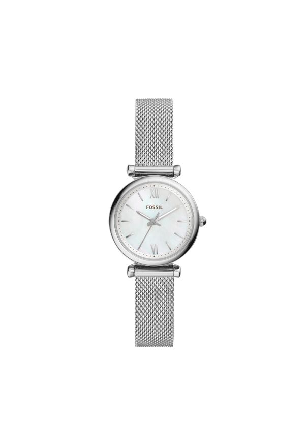 Zegarek Fossil - Carlie ES4432 Silver/Silver. Kolor: srebrny. Materiał: materiał. Styl: vintage, biznesowy