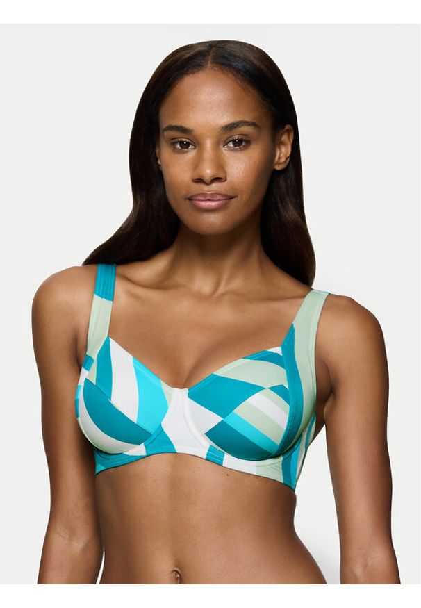 Triumph Góra od bikini Summer Mix & Match 10214535 Niebieski. Kolor: niebieski. Materiał: syntetyk
