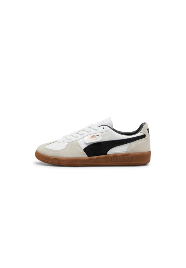 Buty do chodzenia męskie Puma Palermo Lth. Kolor: biały. Materiał: guma, skóra, zamsz, materiał, syntetyk. Sport: turystyka piesza