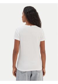 TOMMY HILFIGER - Tommy Hilfiger T-Shirt WW0WW22043 Biały Regular Fit. Kolor: biały. Materiał: bawełna #6