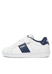 Fila Sneakersy Crosscourt Line Velcro Kids FFK0184 Biały. Kolor: biały. Materiał: skóra