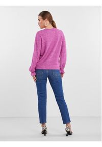 YAS Sweter 26030706 Różowy Regular Fit. Kolor: różowy. Materiał: syntetyk #6
