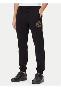 Versace Jeans Couture Spodnie dresowe 79GAAT00 CF01T Czarny Regular Fit. Kolor: czarny. Materiał: bawełna