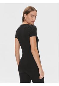 Guess T-Shirt W4RI33 J1314 Czarny Slim Fit. Kolor: czarny. Materiał: bawełna #3