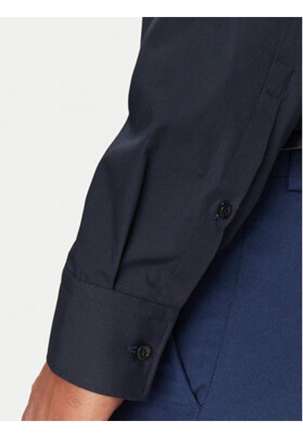 Hugo - HUGO Koszula Koey 50539808 Granatowy Slim Fit. Kolor: niebieski. Materiał: bawełna