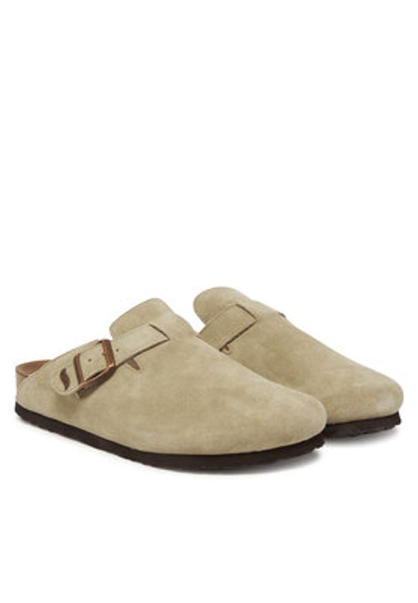 skechers - Skechers Klapki Arch Fit Granola-Happy Friday 158830/TPE Beżowy. Kolor: beżowy. Materiał: zamsz, skóra