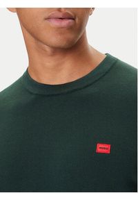 Hugo - HUGO Sweter San Cassius-C1 50475083 Zielony Regular Fit. Kolor: zielony. Materiał: bawełna