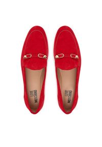 Love Moschino - LOVE MOSCHINO Loafersy JA10031G1OJA0500 Czerwony. Kolor: czerwony. Materiał: skóra, zamsz #4