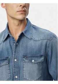 Tommy Jeans Koszula jeansowa Western DM0DM23661 Niebieski Regular Fit. Kolor: niebieski. Materiał: bawełna #4