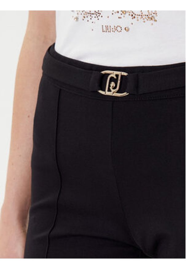Liu Jo Spodnie materiałowe MF5143 J9189 Czarny Regular Fit. Kolor: czarny. Materiał: wiskoza, syntetyk