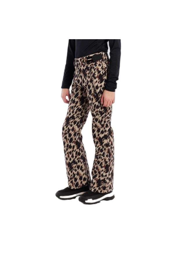 Dziewczęce spodnie narciarskie Protest Classys. Kolor: wielokolorowy, beżowy, brązowy. Sezon: zima. Sport: narciarstwo