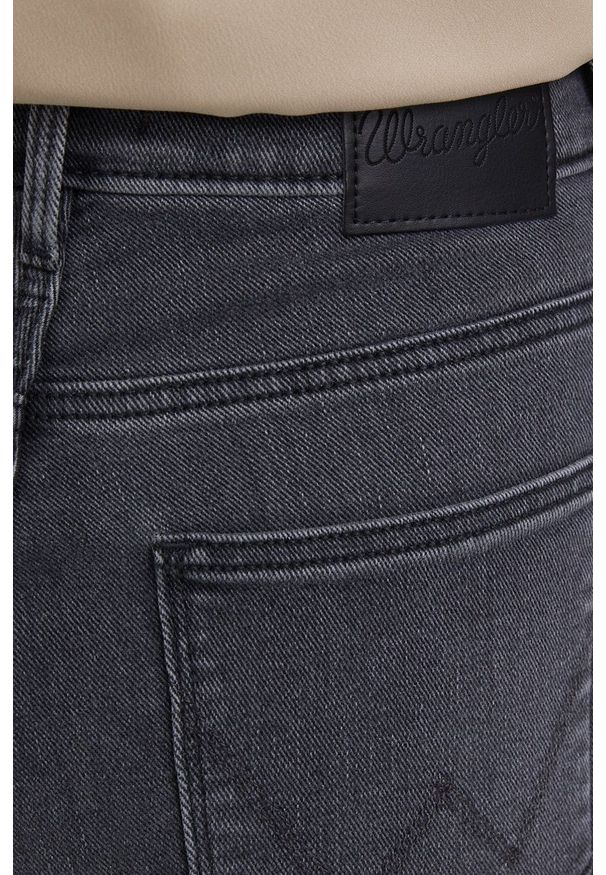 Wrangler Jeansy 630 damskie high waist. Stan: podwyższony. Kolor: szary