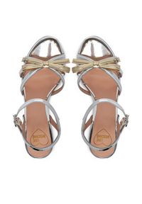 Love Moschino - LOVE MOSCHINO Sandały JA16096G1MJE190A Srebrny. Kolor: srebrny. Materiał: skóra #4