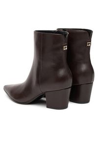 Guess Botki FLFHAL LEA10 Brązowy. Kolor: brązowy. Materiał: skóra