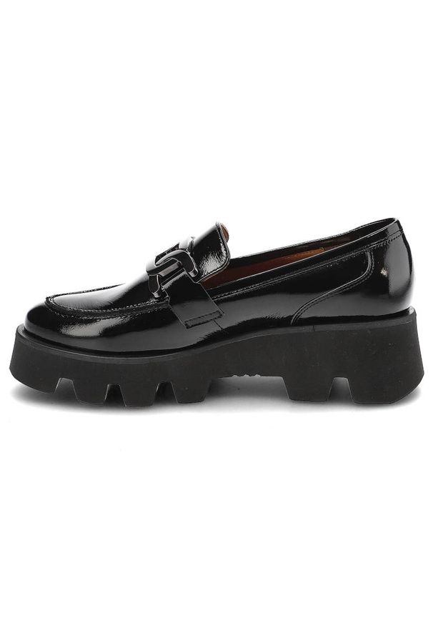 Czarne Półbuty Karino Eleganckie Skórzane Buty. Zapięcie: bez zapięcia. Kolor: czarny. Materiał: skóra. Szerokość cholewki: normalna. Obcas: na obcasie. Styl: elegancki. Wysokość obcasa: średni