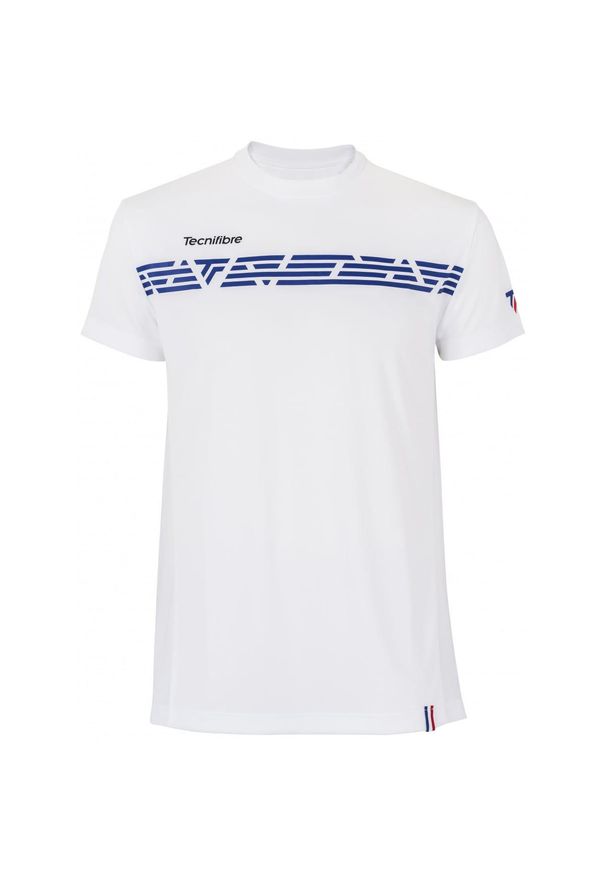 TECNIFIBRE - Koszulka tenisowa chłopięca z krótkim rękawem Tecnifibre Airmesh. Kolor: biały. Długość rękawa: krótki rękaw. Długość: krótkie. Sport: tenis