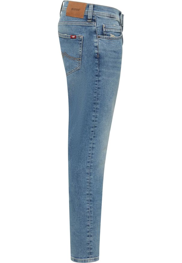 Mustang - Męskie Spodnie Jeansowe MUSTANG Oregon Slim Denim Blue 1015865 5000 424. Okazja: na co dzień. Stan: obniżony. Styl: casual, klasyczny, sportowy