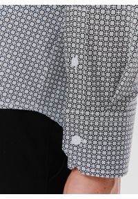 Pako Lorente - PAKO LORENTE – Ciemna koszula męska w geometryczny wzór. Materiał: bawełna, elastan. Długość rękawa: długi rękaw. Długość: długie. Wzór: geometria #5