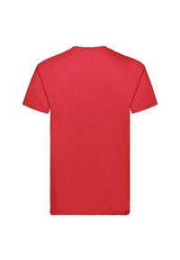 FRUIT OF THE LOOM - Męska Koszulka Super Premium. Kolor: czerwony