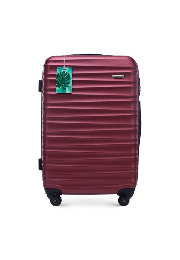 Wittchen - Średnia walizka z zawieszką bordowa. Kolor: czerwony. Materiał: guma. Wzór: kolorowy. Styl: elegancki, wakacyjny