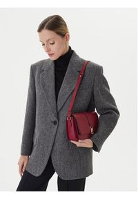 TOMMY HILFIGER - Tommy Hilfiger Torebka Th Libre Flap Crossover AW0AW17723 Bordowy. Kolor: czerwony. Materiał: skórzane