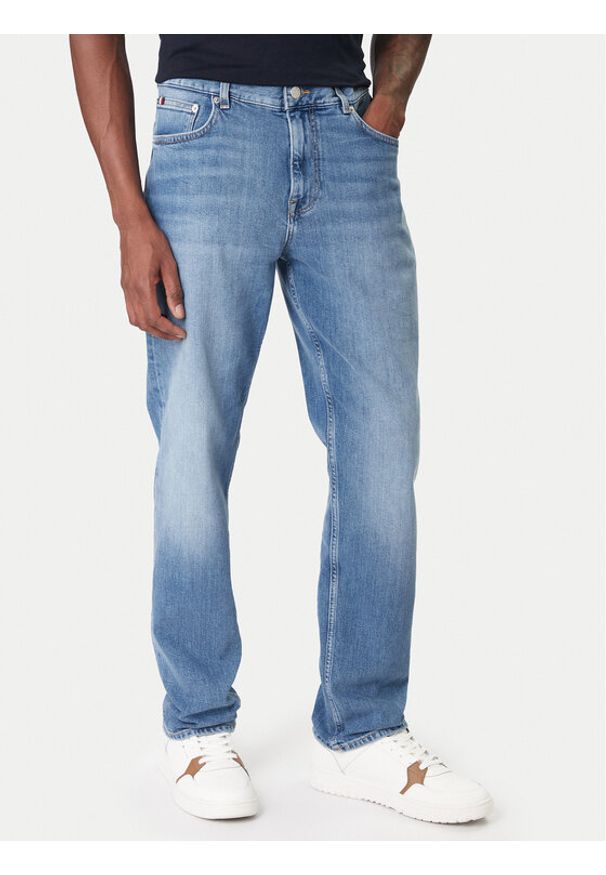 TOMMY HILFIGER - Tommy Hilfiger Jeansy Denton MW0MW41886 Niebieski Straight Fit. Kolor: niebieski