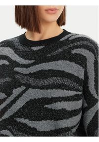 Desigual Sweter Winnipeg 24WWJF20 Czarny Regular Fit. Kolor: czarny. Materiał: syntetyk