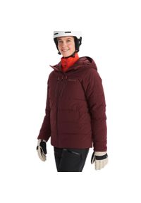 Kurtka puchowa damska Marmot Slingshot. Kolor: czerwony, wielokolorowy, brązowy. Materiał: puch