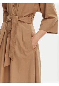 Weekend Max Mara Sukienka koszulowa Padana 2615221062 Brązowy Regular Fit. Kolor: brązowy. Materiał: bawełna. Typ sukienki: koszulowe #4