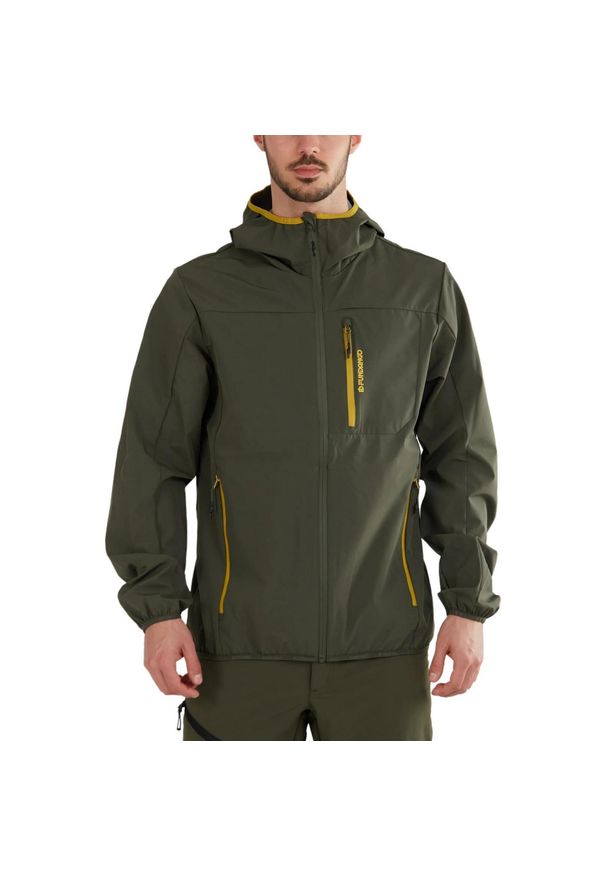 FUNDANGO - Kurtka softshellowa męska Fundango Alloy Hooded Softshell. Kolor: zielony. Materiał: poliamid