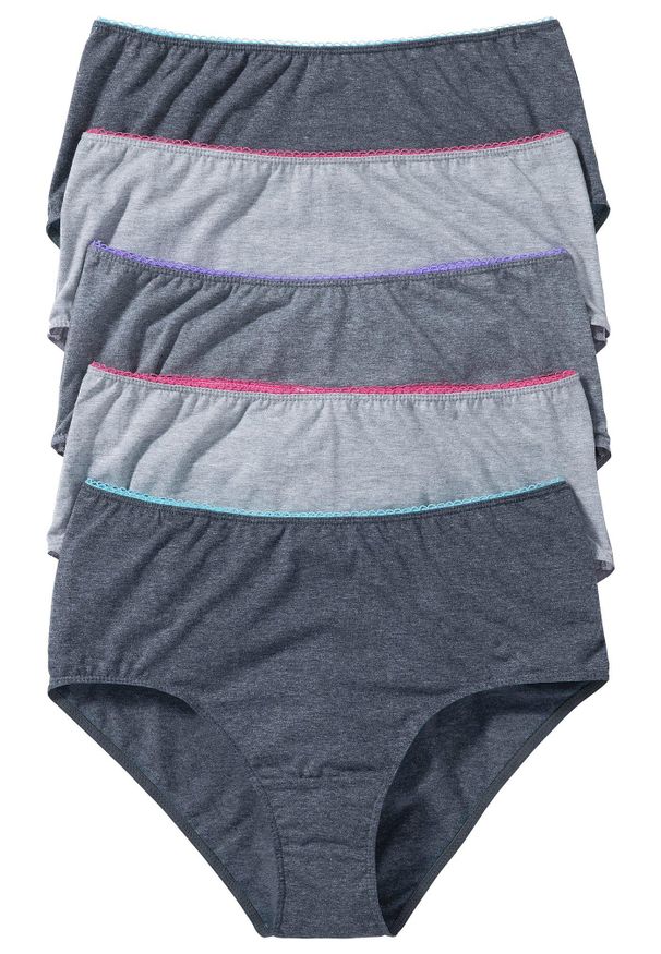 bonprix - Figi maxi (5 par). Kolor: szary