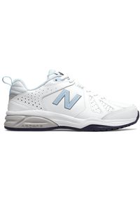 New Balance WX624WB5 – białe. Okazja: na co dzień. Kolor: biały. Materiał: skóra. Szerokość cholewki: normalna. Sport: fitness