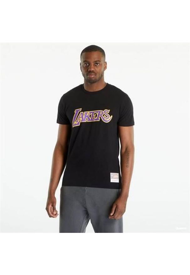 Koszulka sportowa męska Mitchell & Ness Nba Team Logo Tee Los Angeles Lakers. Kolor: czarny. Długość rękawa: krótki rękaw. Długość: krótkie
