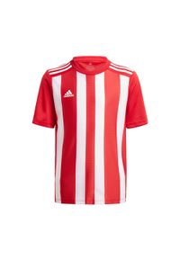 Adidas - Koszulka dziecięca adidas Striped 21. Kolor: czerwony, biały, wielokolorowy. Sport: piłka nożna