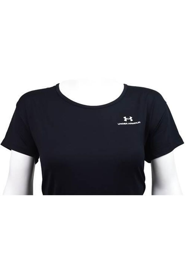 Koszulka sportowa damska Under Armour Rush Energy. Kolor: niebieski. Długość rękawa: krótki rękaw. Długość: krótkie. Sport: taniec, joga i pilates