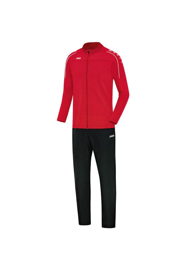 Dziecięcy dres Jako loisirs Classico. Kolor: czerwony. Materiał: dresówka. Styl: sportowy