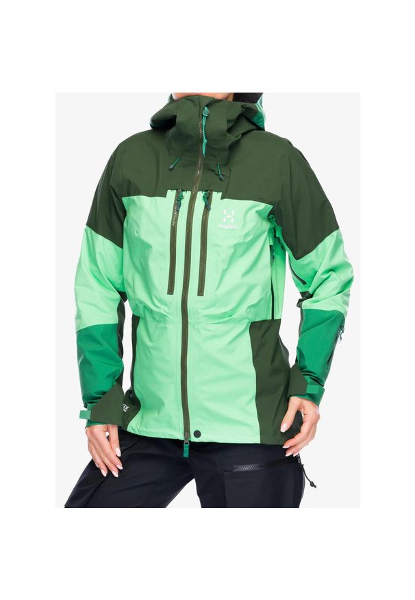 Haglöfs - Kurtka GORE TEX damska Haglofs Spitz GTX PRO Jacket. Kolor: zielony. Technologia: Gore-Tex