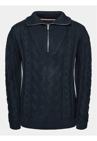 Lindbergh Sweter 30-827082 Granatowy Relaxed Fit. Kolor: niebieski. Materiał: wełna #1