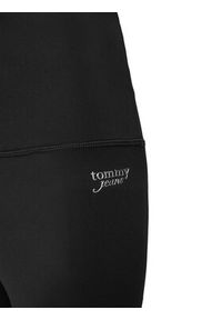 Tommy Jeans Legginsy Silver Script DW0DW21830 Czarny Slim Fit. Kolor: czarny. Materiał: syntetyk #4