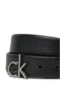 Calvin Klein Pasek Damski Ck Logo Buckle Belt 3.0_Pbl K60K613073 Czarny. Kolor: czarny. Materiał: skóra