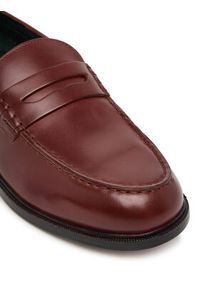 Clarks Mokasyny CraftJames Lo 26183358 Bordowy. Kolor: czerwony. Materiał: skóra