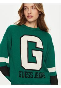 Guess Sweter W4BR11 Z3HN2 Zielony Regular Fit. Kolor: zielony. Materiał: wełna