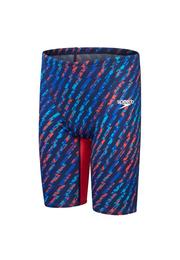 Speedo - Męskie Spodenki Z Wysokimi Stanami Eco Endurance+. Stan: podwyższony. Kolor: niebieski, czerwony, wielokolorowy. Styl: sportowy