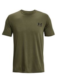 Under Armour T-Shirt UA SPORTSTYLE LC SS 1326799 Khaki Regular Fit. Kolor: brązowy