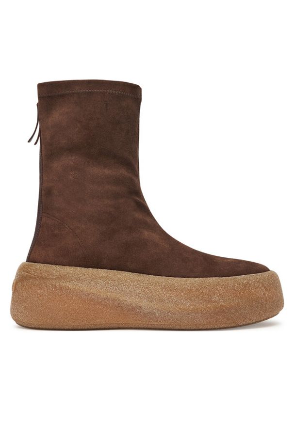 Vic Matié Botki 1F2308D HF04D020350 Brązowy. Kolor: brązowy. Materiał: skóra, zamsz