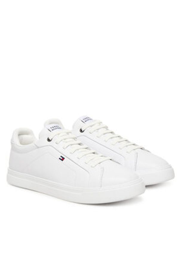 TOMMY HILFIGER - Tommy Hilfiger Sneakersy Icon Court Light Ess FM0FM05678 Biały. Kolor: biały. Materiał: skóra